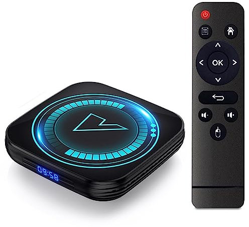 CHROX Android TV Box 12.0,V0NTAR 4GB RAM 64GB ROM H618 Quad-Core Cortex-A53 CPU Mali-G31 MP2 Android Box 3D 4K TV Box Support Wifi6 2.4Ghz/5.0Ghz Dual Band Wifi BT5.0 Set-Top Box,4GB+32GB