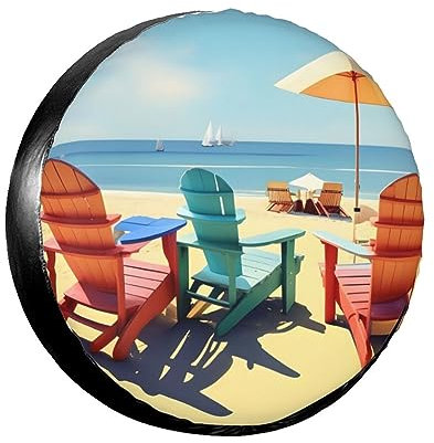 Ersatzreifenabdeckung für Strandkörbe und Landschaften, universelle Passform für Anhänger, SUV, LKW, Wohnmobil, Zubehör