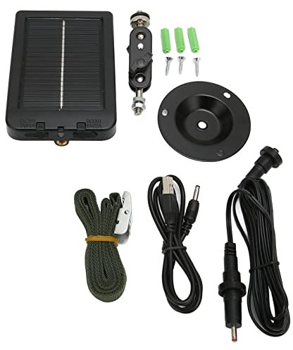 Kleines Solarpanel, Einfach zu Installierendes Wildkamera-ABS-Solarpanel für Wildtieraufnahmen (EU-Stecker)