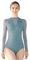 s.lemon Ballett Body Damen,Erwachsene Langarm Masche Ballett Trikot D008 Grün 175