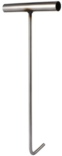 Edelstahl Kanaldeckelheber T-Förmiger Haken 38 Cm - Robuster Schachtdeckelhaken Für Sicheres Anheben Von Schachtdeckeln Und Rolltoren Beim Heimgebrauch