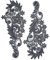 GORGECRAFT 3 Paar Schwarze Spitzenstoff-Aufnäher Blumenbesatz-Applikation Bestickte Blumenapplikationen Zum Aufnähen Auf Polyester Ornament-Zubehör Für Hochzeitskleid Tasche Jeans Schuhe Kleidung