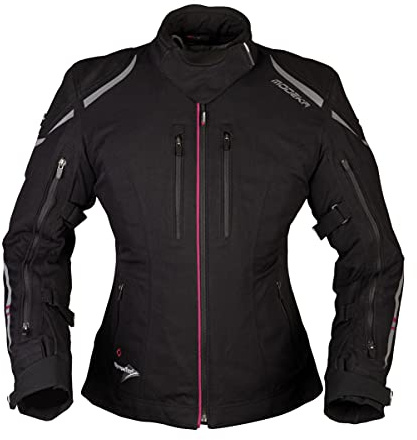 Modeka Motorradjacke Takuya Lady, Sympatex, Airvent Tourenjacke für Frauen, Schwarz, 84