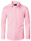 J.VER Langarmhemd Herren Rosa Modern Fit Freizeithemd Businesshemd Unifarben Elastisches Business Shirt mit Tasche L