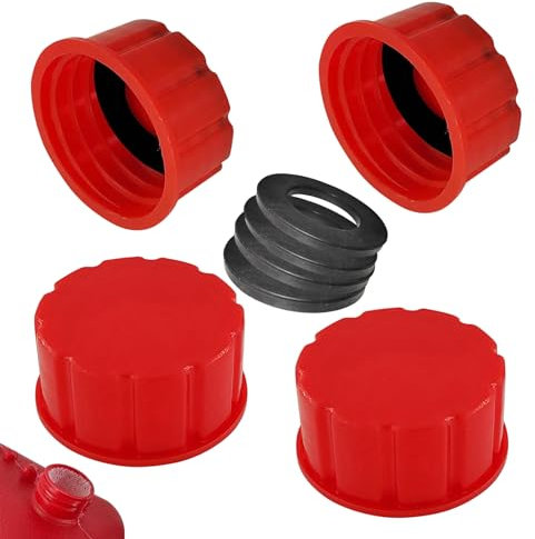 Fesasn Lot de 4 bouchons de rechange pour bidon de gaz avec filetage grossier qui s'adapte à la plupart des canettes de gaz de 1,2/3/5 gallon, bouchon à filetage grossier pour éviter les fuites de