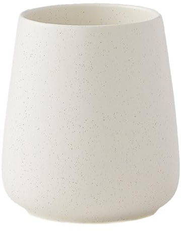 Beige Ceramic Toothbrush Holder - Bathroom Tooth Brushing Holders, Toothbrush Cup, Toothpaste Organizer for Bathroom Countertop, Makeup Brush Holder, Pen Holder for Home Desktop Storage
