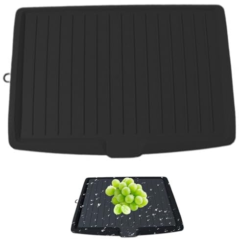 Dish Drain Board Plastic Drain Boards 17.6x12.2'' Dish Drainer Tray Large Dish Drainer Mat with Side Drop Slope Diversion Drainboard