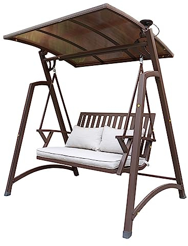 Veranda Schaukel Outdoor Garten Schaukel Hängen Stuhl Schaukel Stuhl Solar Aluminium Baldachin Schaukel Für Garten Hof