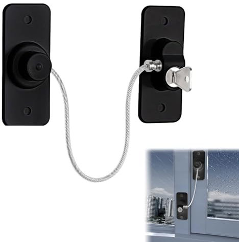 Lucchetto Frigorifero Bambini, Serrature di Sicurezza per Bambini, Blocca Cassetti Credenza Armadi con Chiavi, Bambino Chiusure di Sicurezza, Per Frigorifero, Lavatrice, Mobile, Finestra, Nero