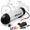 Adaluolo 36V Ebike Battery 10AH Water Bottle Electric Bike Battery Silver Removable Electric Lithium Bicycle Batteries with Charger, Indicator Light, Base Holder for 36V 350W 250W 200W Motor
