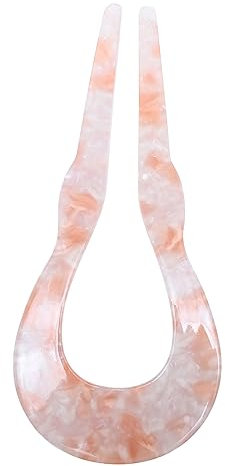 TOVINANNA Tornante a forma di U fermagli per donna bastoncino per forcina a forma di u barrette forcine adorn forcella a forcina forchetta per Foglio di acetato rosa