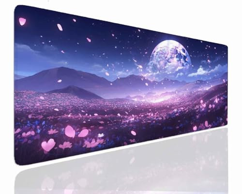 Tappetino Mouse XXL Gaming 1200x600x4mm Tappetino Scrivania Grande Mouse Pad Mat con Bordi Cuciti, Tappetino Gaming Base in Gomma Antiscivolo, Mousepad per Tappetino Mouse e Tastiera PC, Mountain