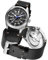 Boyarca Pilotenuhr Herren Flieger Armbanduhr Japan Automatikwerk Mechanische Uhren Edelstahlgehäuse Nylon Canvas Band Flieger Uhren mit Leuchtend Wasserdicht, Schwarz (B)