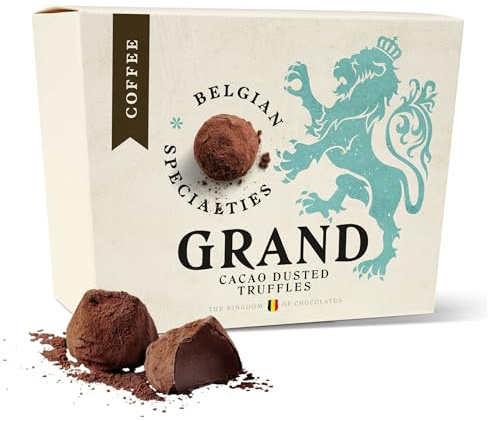 Truffes enrobées de chocolat belge au café GRAND 200g, truffes à offrir, chocolats à offrir, Authentique Chocolat Belge d'héritage familial