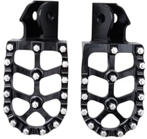 avdb-moto Cale Repose-Pieds Cross/Enduro Compatible avec HONDA CRF 150 / CRF150F 2003-2018, CRF 250 / CRF250F 2019-2024, CRF 230 / CRF230F 2003-2021 en Aluminium Droit + Gauche (Noir)