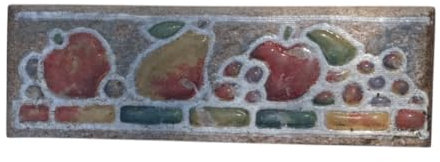 Greca mattonella piastrella listello decorazione e Decoro in Gres Porcellanato, Motivo Frutta, 15 x 5 cm, per Cucina e pareti, prezzo di vendita riferita a 1 singolo pezzo