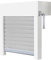 Schellenberg 39053 Kit de volet roulant pour fenêtre, système de volet roulant Mini PVC, 100 x 75 cm, blanc/gris, peut être raccourci en hauteur et largeur, avec isolation EPS et accessoires à monter