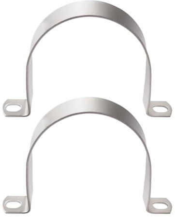 YYIGVMO 3 Stücke Ø 89mm U-Rohrschellen, 304 Edelstahl Starres Rohrband, Sattelschlauchschellen, Zweiloch Rohrschelle, für Rohre und Kabel