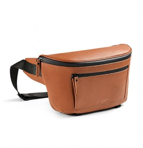 C Coiro Kameratasche Spiegelreflex Wasserdicht, Kamera Tasche Klein, Leder Fototasche für DSLR & Systemkamera, Braun