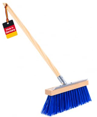 Spezieller Winterbesen Schneebesen Lange Blaue Borsten mit Stiel Holzstiel