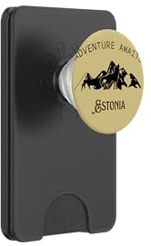 Adventure Awaits Vacation Travel Estonia PopSockets PopWallet for MagSafe