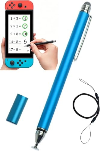 Stylus Pen for Nintendo Switch1&2/Switch Lite, 2IN1 Capacitive Stylus Compatible with Nintendo Switch Stylus, Switch Pen Super Precise with Lanyard (LakeBlue)
