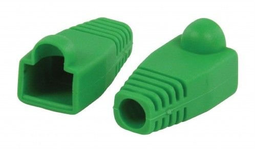 CABLEPELADO Funda para conector de red RJ45 | Funda Cable de Red LAN Ethernet | Apto para Cat 7, Cat 6, Cat 6e, Cat 5, Cat 5e | Bolsa 10 unidades | Verde