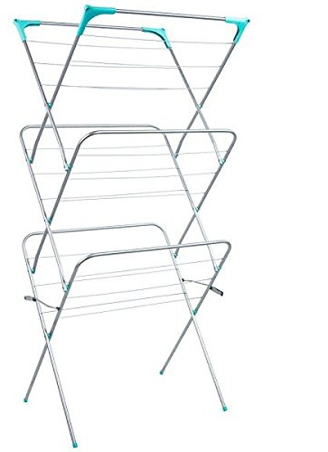 Abaseen NEW 3 TIER CLOTHES AIRER LAUNDRY DRYER INDOOR OUTDOOR TOWELS HOME RACK FOLDABLE (14M, Blue)