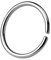 Paula & Fritz® runder biegbarer UNIVERSAL Fake Hoop Ring 6mm lang 0.8mm dick Silber Segmentring Septum Tragus Helix Cartilage Nasen-Piercing Ohrklemme Nostril Chirurgenstahl Titan