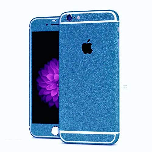 Shot Case Sticker Adesivo iPhone 8 Integrale Bling Glitter Strass Diamante Anteriore/Posteriore Blu