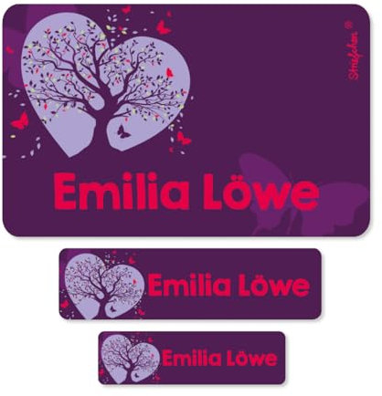 Striefchen® Namensaufkleber - Magischer Baum - ideal für das Beschriften von Heften und Büchern in der Schule