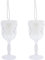 Christmas Concepts® 10cm Glitter Wine Glass Decorations - Luxury Christmas Tree Decorations (Iridescent, Pack of 2)