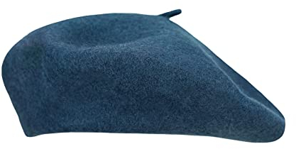 Klong Damen Baskenmütze aus Wolle, französischer Stil, einfarbig - Blau - Einheitsgröße