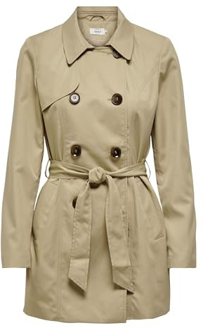 ONLY Damen Onlvalerie Trenchcoat Otw Noos Zweireihiger Trenchcoat (1er Pack)