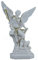 Heiliger St. Michael Erzengel besiegte Lucifer griechische Statue Skulptur Figur goldene Akzente