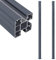 vidaXL 2X Zaunpfosten mit Pfostenkappen Stahlsockeln Sichtschutz Zaun Pfosten Zaunpfahl Zaunzubehör Dunkelgrau 185cm Aluminium Stahl