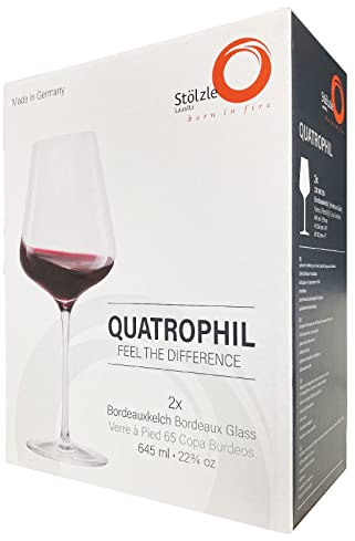 Stolzle Lausitz Quatrophil Lot de 2 verres à Bordeaux