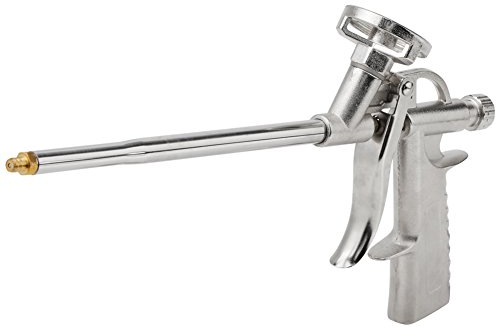 Uadme Professional PU Expanding Foam Dispensing Gun, Stainless Steel & Aluminum, Silver, Handheld, Ideal for Foam Insulation Application
