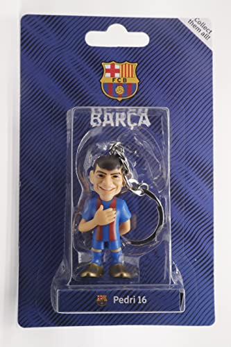 Minix Collectible Figurines Porte-clés 7 cm Pedri du FC Barcelone, rouge et bleu, S, 10578