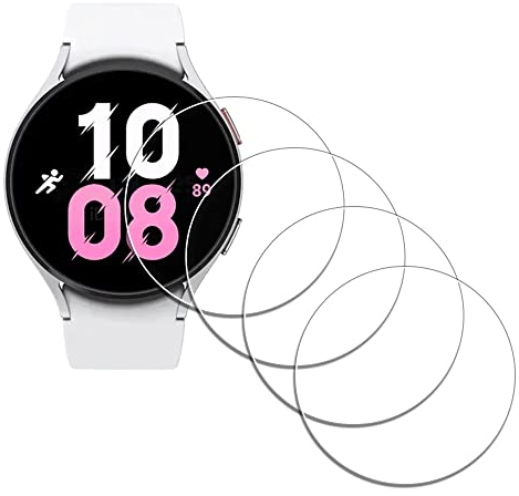 iDaPro [4Pcs Vetro Temperato per Samsung Galaxy Watch 6 40 mm/Watch 5 40 mm Pellicola Protettiva,Vetro temperato,Durezza 9H,Antigraffio,Antibolla,Antimpronta,Ultrasottile,Facile installazione