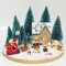 Cemobile Lot de 25 Décorations Miniatures de Noël pour Maison de Poupée, Mini Village en Bois, Arbres de Noël et Bureau