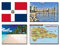 Kühlschrankmagnete, Die Dominikanische Republik, Die Dominikanische Republik, Flagge der Dominikanischen Republik, 4 Stück