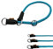Aiminto Braided Collar, Pro Training Dog Collar, No Pull Round Martingale Collar, Slip Collar with Slidable Stop Ring - Ideal for Medium Dogs (M-(1/3) - 18 Long, Light Blue)