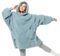BEDSURE Hoodie Decke mit Ärmeln - Kuschelpullover als Geschenke für Frauen - Übergroßer Tragbare Decke Kuscheldecke mit Ärmeln Geschenke für Männer Herren Damen xxl, Grün 107x90 cm