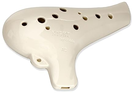 NIGHT by-Noble Plastic Ocarina Alto C (blanquecino)