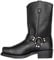 DJFOG Stivali da moto da uomo con punta quadrata, stivali da uomo con stivaletti con punta quadrata e cerniera laterale,Nero,43