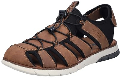 Rieker Herren 25246 Sandale,Schwarz,47 EU