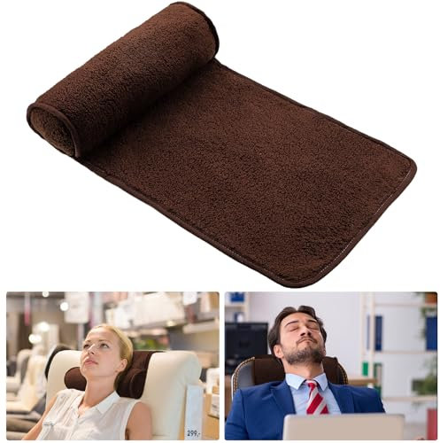 Weysat Nackenkissen für Liegestuhl, verstellbares Plüschkissen, Nackenrolle, rutschfest, Fleece, Couch, Nackenkopfstützkissen für Reisen, Zuhause, Liegestuhl, Sofa, Sessel (Kaffee)