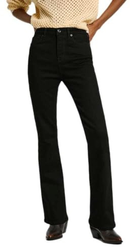 Pepe Jeans Damen Flare Hw PL204733 Jeans, Black (Denim-XG9),