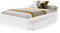 duehome | Cama Doble, Cama con Almacenaje, Modelo Four, Acabado en Blanco Artik, Medidas: 156 cm (Ancho) x 196 cm (Largo) x 37 cm (Alto)